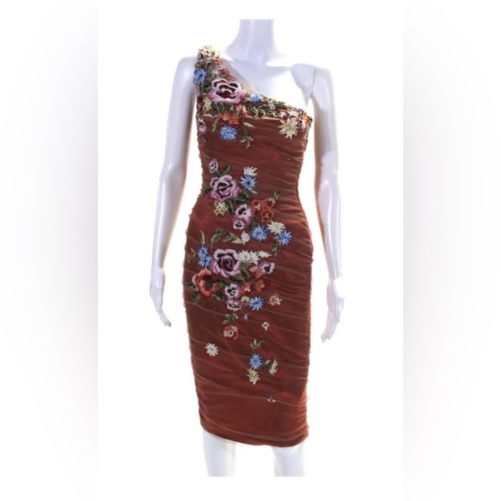 Mandalay one shoulder beaded lace dress